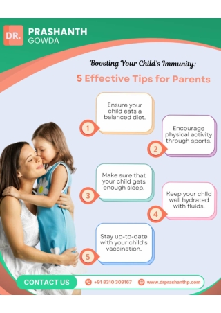 5 Effective Tips for Parents _ DR Prashanth Gowda _ Best Pediatrician in HSR Layout