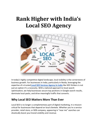 Rank Higher with India’s Local SEO Agency