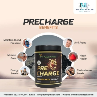 Dr. Aayu Green Precharge Shake – For Men with Shilajit – tickmyhealth