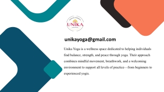 Unika Yoga provides professional, convenient classes that enhance employee wellness and morale