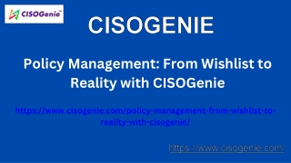 policy management from wishlist to reality with
