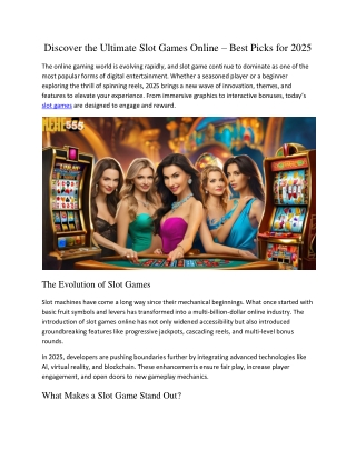 Discover the Ultimate Slot Games Online – Best Picks for 2025