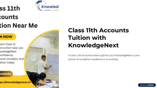 class 11th accounts tuition with knowledgenext
