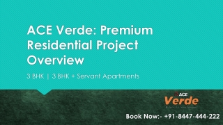 ACE Verde | 8447444222 | 3 BHK Flats Sector 22A Yamuna Expressway