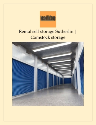 rental self storage sutherlin comstock storage