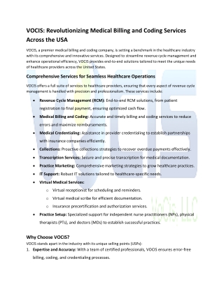 vocis revolutionizing medical billing and coding