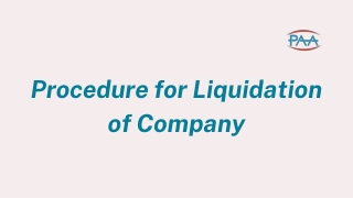 Procedure for Liquidation of Company - Premier Auditing and Accounting