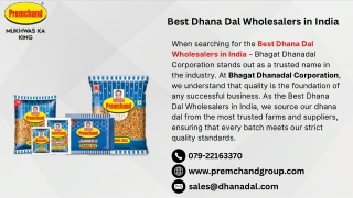 Best Dhana Dal Wholesalers in India