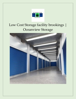 Low Cost Storage facility brookings