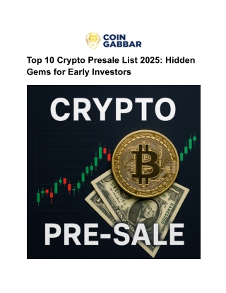 Top 10 Crypto Presale List 2025_ Hidden Gems for Early Investors