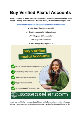 Buy Verified Paxful Accounts