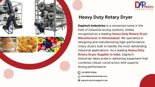 Heavy Duty Rotary Dryer