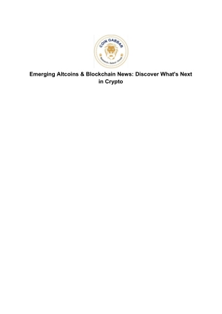 Emerging Altcoins & Blockchain News_ Discover What's Next in Crypto