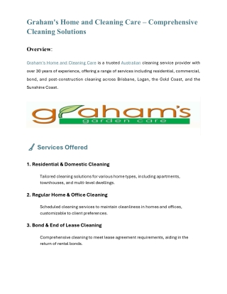 Graham's Home and Cleaning Care