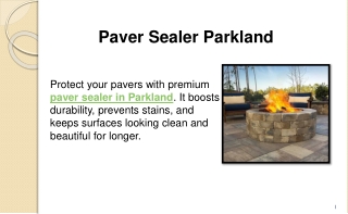 paver sealer parkland