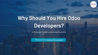 why should you hire odoo developers