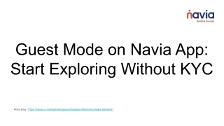 guest mode on navia app start exploring without