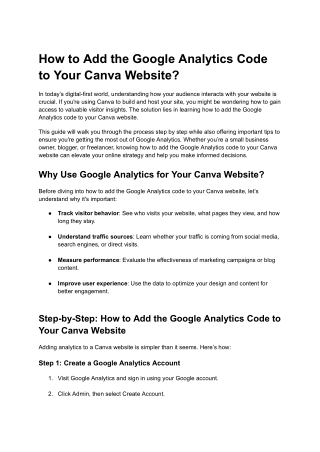 how to add the google analytics code to your