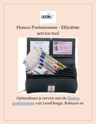 Horeca Portemonnee - Efficiënte service tool