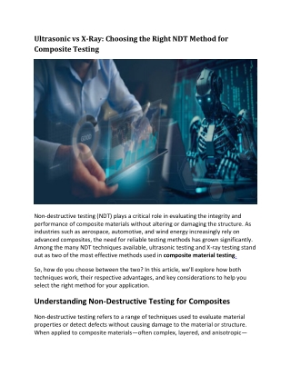 ultrasonic vs x ray choosing the right ndt method