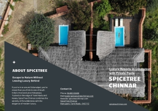 Luxury Eco-Resort in Udumalpet with Private Pool Villas – SpiceTree Chinnar