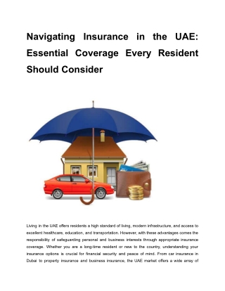 Navigating Insurance in the UAE_ Essential Coverage Every Resident Should Consider