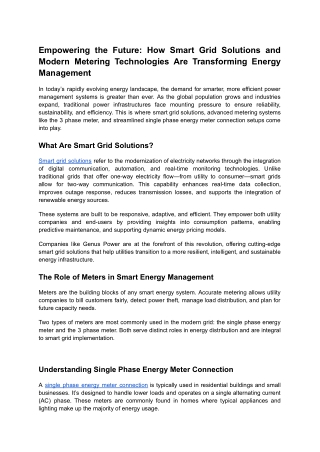 empowering the future how smart grid solutions