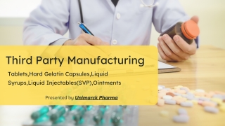 GMP and ISO Certified Third Party Manufacturing Pharma Company
