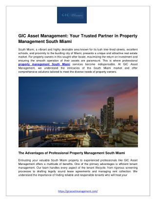 GIC Asset Management_ Your Trusted Partner in Property Management South Miami