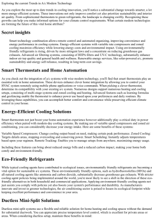 exploring the current trends in a c modern