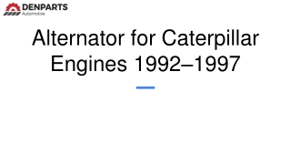 Alternator Fits Caterpillar Engines 3176B 3406 3408