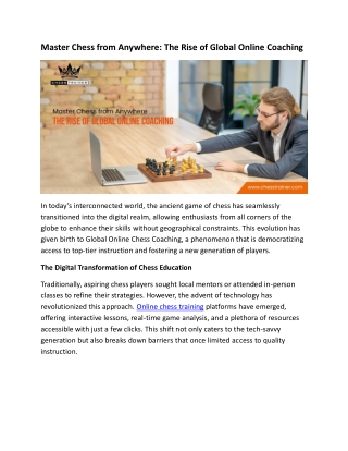 master chess from anywhere the rise of global