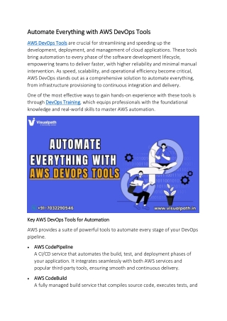 automate everything with aws devops tools