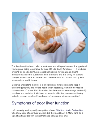 Easy Ways to Keep Your Liver Healthy