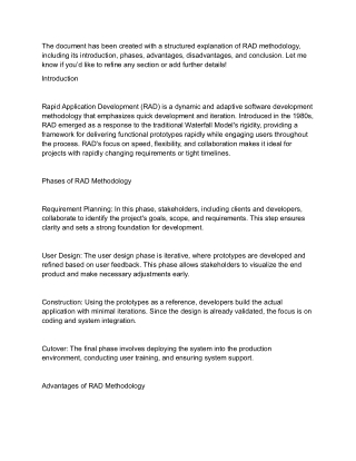 the document has been created with a structured