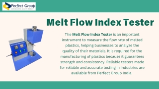 melt flow index tester