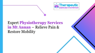 Expert Physiotherapy Services in Mt Annan – Relieve Pain & Restore Mobility