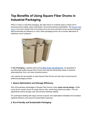 Square Fiber Drum