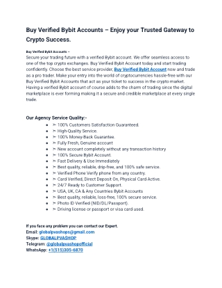 buy verified bybit accounts enjoy your trusted