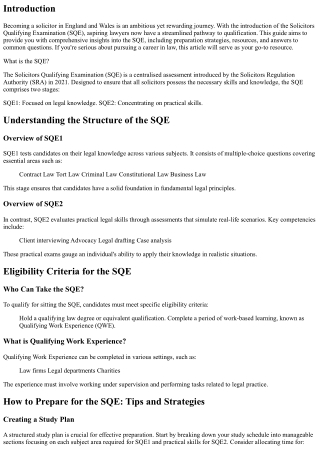 Your Guide to Solicitor Qualification: Navigating the SQE Pathway