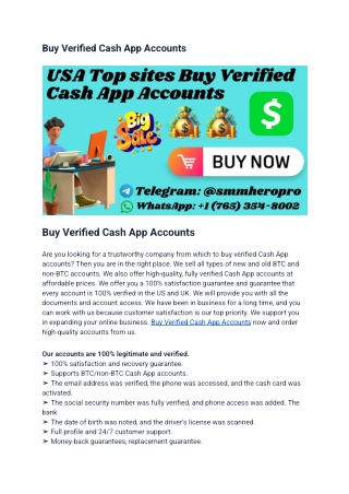 Buy Verified Cash App Accounts
