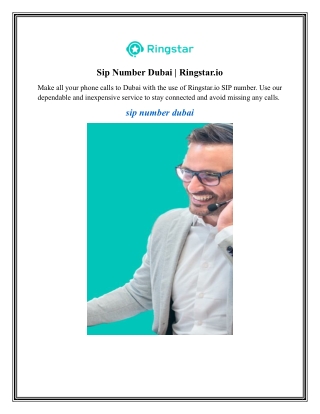 sip number dubai ringstar io