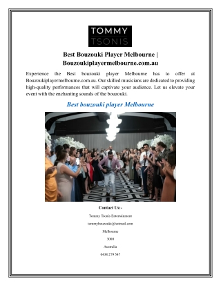 Best Bouzouki Player Melbourne Bouzoukiplayermelbourne.com.au