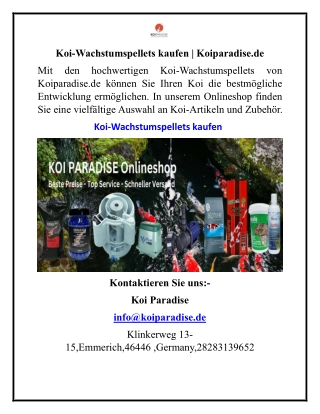 Koi-Wachstumspellets kaufen Koiparadise.de