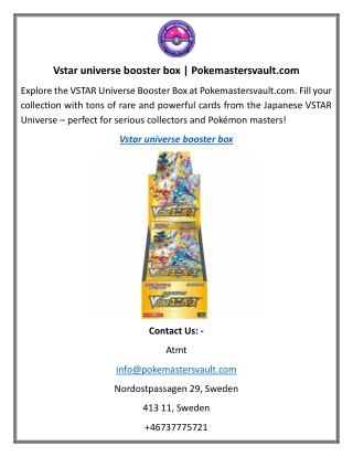 vstar universe booster box pokemastersvault com