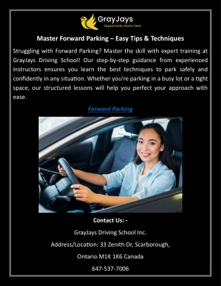 master forward parking easy tips techniques