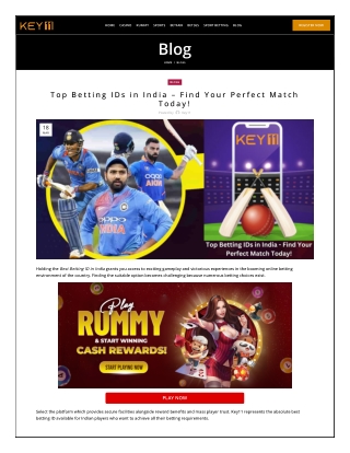 Top Betting IDs in India – Find Your Perfect Match Today!