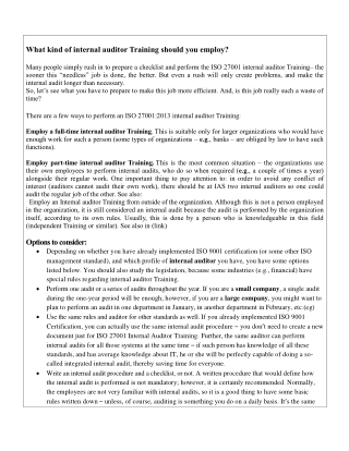 internal auditor course online