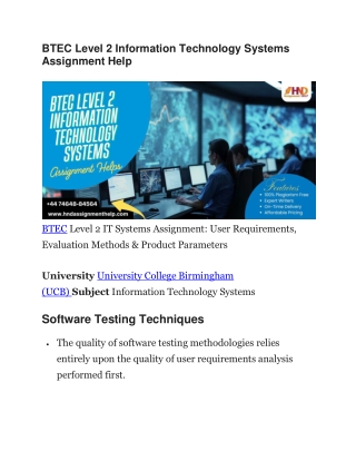 btec level 2 information technology systems