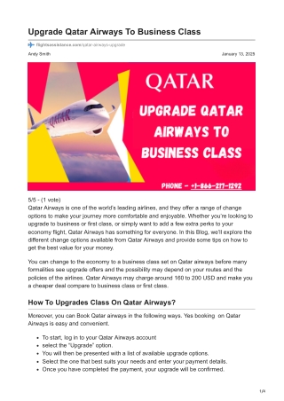 Qatar Airways Upgrade: Experience Luxury and Comfort in the Skies
